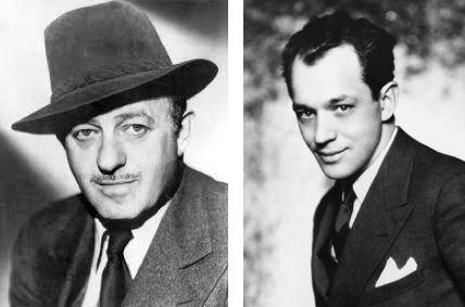 Photos of "The Front Page" stage play Chicago newsmen Ben Hecht and Charles Macarthur